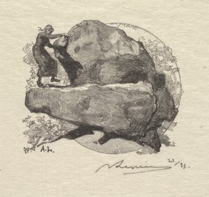 Foresta di Fontainebleau: La roccia che trema da Auguste Louis Lepère