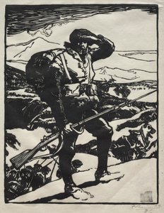 Histoire de la Guerre: Chaseur Alpin da Auguste Louis Lepère