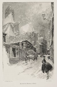 La Rue des Barres, Parigi da Auguste Louis Lepère