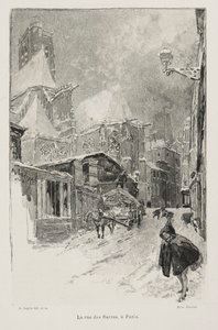 La Rue des Barres, Parigi da Auguste Louis Lepère