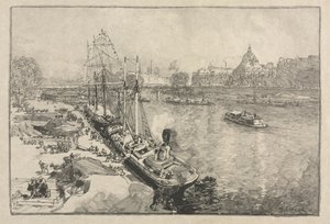 [Grande nave a vapore al molo, Parigi]