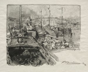 Il Bacino della Villette da Auguste Louis Lepère