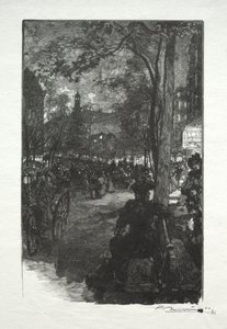 Il Boulevard Montmartre, la Sera da Auguste Louis Lepère