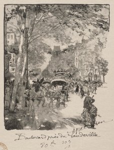 Le Boulevard presso il Vaudeville da Auguste Louis Lepère