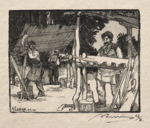 Le Fabricant de lattes, 1889 da Auguste Louis Lepère