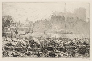 Le Grande Marché aux Pommes, 1917 da Auguste Louis Lepère
