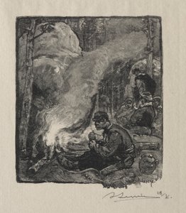 Pasto dei boscaioli da Auguste Louis Lepère