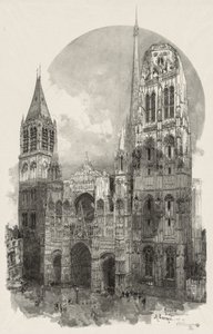 Rouen Illustré: La Cattedrale di Rouen, 1888 da Auguste Louis Lepère