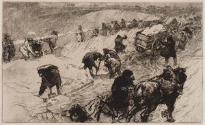 Battaglia di palle di neve: Quai aux Fleurs da Auguste Louis Lepère