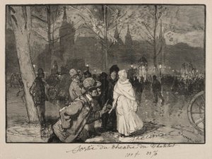 Sortie du Théâtre du Chatelet da Auguste Louis Lepère
