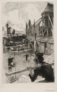 Sui tetti vicino a Notre Dame da Auguste Louis Lepère