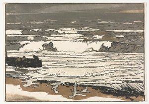 Le Onde che si Rompono, Marea di Settembre 1901 da Auguste Louis Lepère