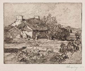 Vielle Bourrine, Maison du Marais, Vendée da Auguste Louis Lepère