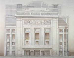 Teatro degli Champs-Elysees: facciata - progetto di Perret