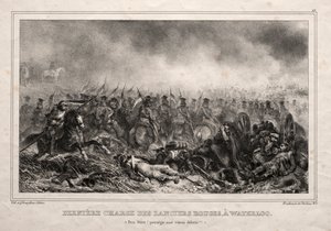 Ultima carica dei Lancieri Rossi a Waterloo da Auguste Raffet