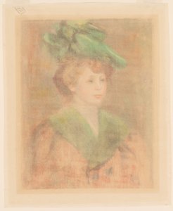 Signora con cappello verde (Mlle. Dieterle?) da Auguste Renoir