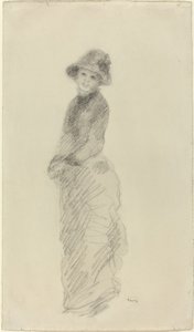 Giovane donna in piedi da Auguste Renoir