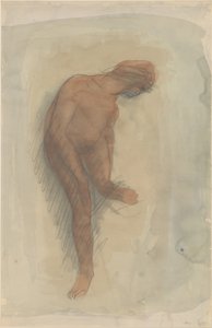 Figura femminile nuda che tiene il piede sinistro, 1900-1912 da Auguste Rodin