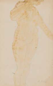 Nudo femminile in piedi, braccio sinistro esteso da Auguste Rodin