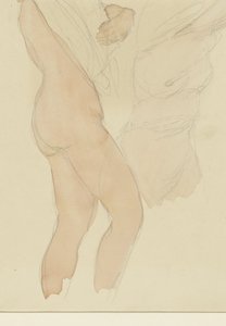 Foglio di studio con due donne che si tolgono la camicia da Auguste Rodin