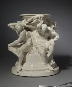 Titani, supporto per un vaso, progettato da Albert-Ernest Carrier-Belleuse da Auguste Rodin