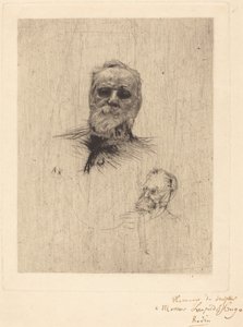 Victor Hugo, di fronte da Auguste Rodin