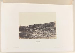Bacino di Birket-es-Soultan fuori le antiche mura di Gerusalemme da Auguste Salzmann