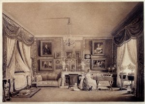 Camera da letto della Duchessa di Berry alle Tuileries da Auguste Simon Garneray