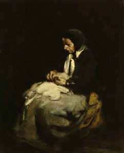 Donna che cuce da Auguste Theodule Ribot