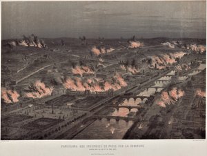 Notte della Comune di Parigi dal 23 al 24 maggio incendi a Parigi da Auguste Victor Deroy