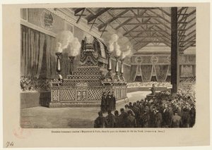 Ultimi onori a Giacomo Meyerbeer a Parigi, alla Stazione Ferroviaria del Nord il 6 maggio 1864, ca 1864
