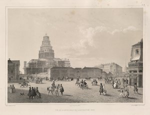 Lavori di costruzione nel 1838 Da: La costruzione della Cattedrale di Sant