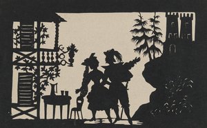 Silhouette a doppia faccia da Augustin Amant Constant Fidele Edouart