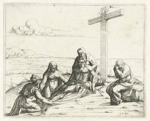 Compianto su Cristo (Concordanza Antico e Nuovo Testamento) da Augustin Hirschvogel