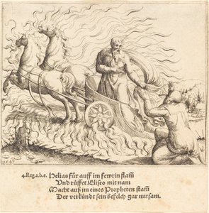 Elia è assunto in cielo, 1547 da Augustin Hirschvogel