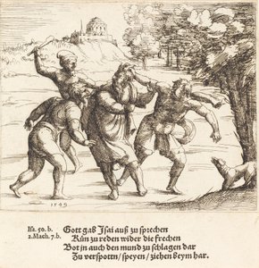 Isaia accetta la derisione per la sua fede da Augustin Hirschvogel