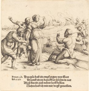 Giobbe Apprende delle Sue Disgrazie, 1549 da Augustin Hirschvogel
