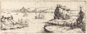Paesaggio con Barche a Vela [piatto inferiore]