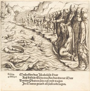Mosè chiude il Mar Rosso da Augustin Hirschvogel