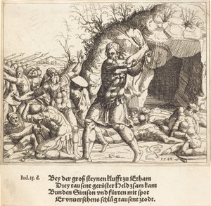 Sansone Uccide i Filistei da Augustin Hirschvogel