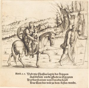 La Fuga in Egitto da Augustin Hirschvogel