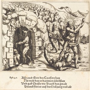 La discesa agli inferi, 1547 da Augustin Hirschvogel