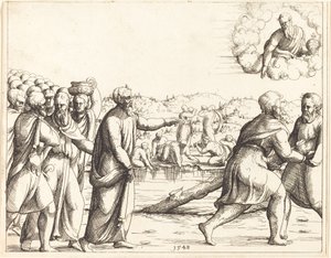 Il Signore Addolcisce le Acque di Mara da Augustin Hirschvogel