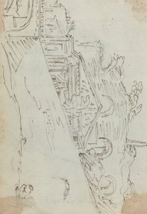 Rovine antiche sulla riva del Tevere da Augustin Pajou