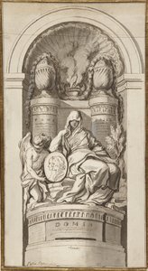 Studio per un monumento funebre, 1750 da Augustin Pajou