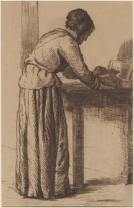 Vecchia che lavora da Augustin Théodule Ribot