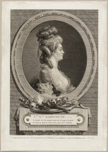 Louise Émilie, baronessa di *** France da Augustin de Saint-Aubin