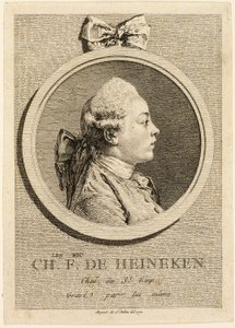 Ritratto di Charles Frederick de Heincken da Augustin de Saint-Aubin