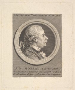 Ritratto di Jean-Michel Moreau, 1787 da Augustin de Saint Aubin