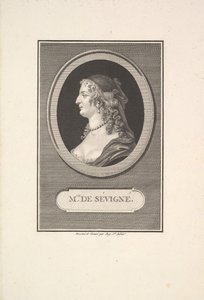 Ritratto di Marie de Rabutin, Marchesa di Sévigné da Augustin de Saint Aubin